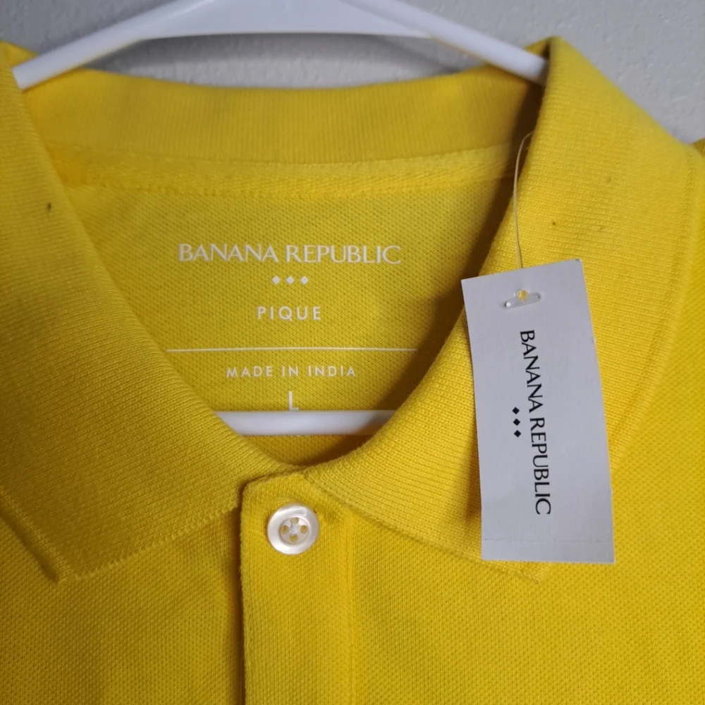 NWT Banana Republic Men's Polo Shirt Cotton Large Tall Cotton Multicolor